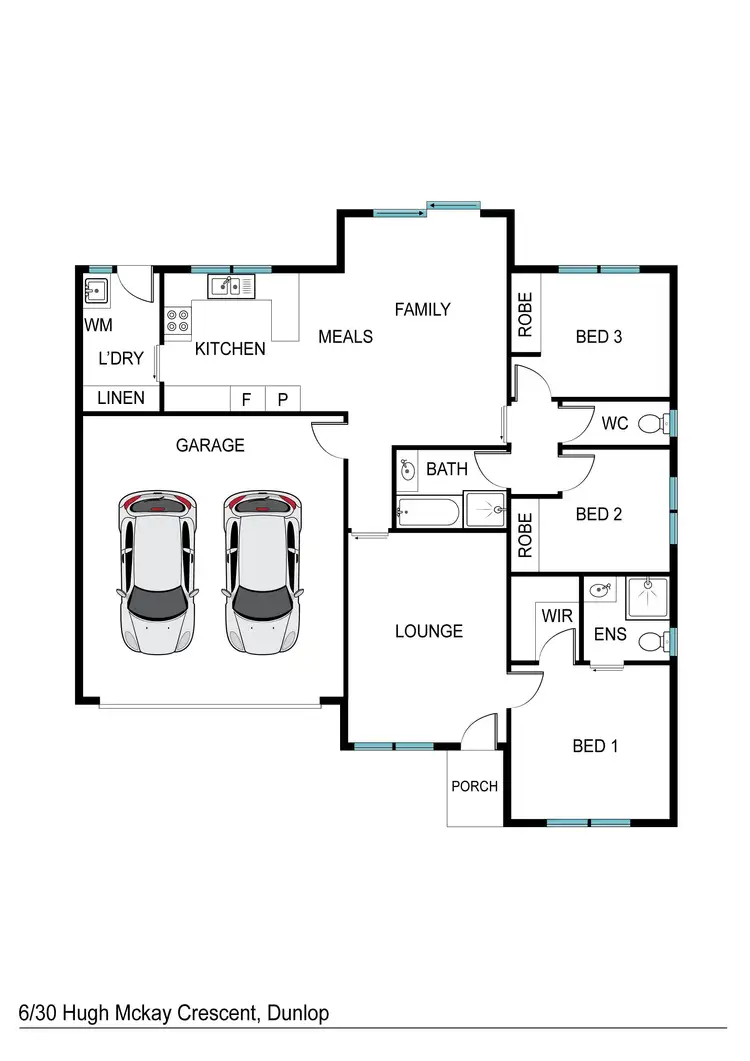 Floorplan of Homely townhouse listing, 6/30 Hugh McKay Crescent, Dunlop ACT 2615