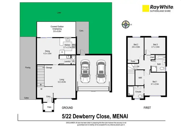 Floorplan of Homely semi-detached listing, 5/22 Dewberry Close, Menai NSW 2234