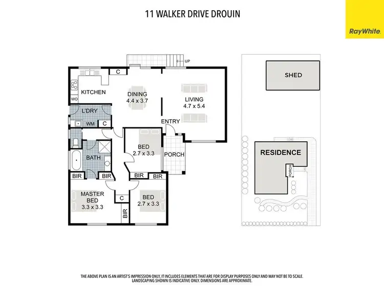 Floorplan of Homely house listing, 11 Walker Drive, Drouin VIC 3818