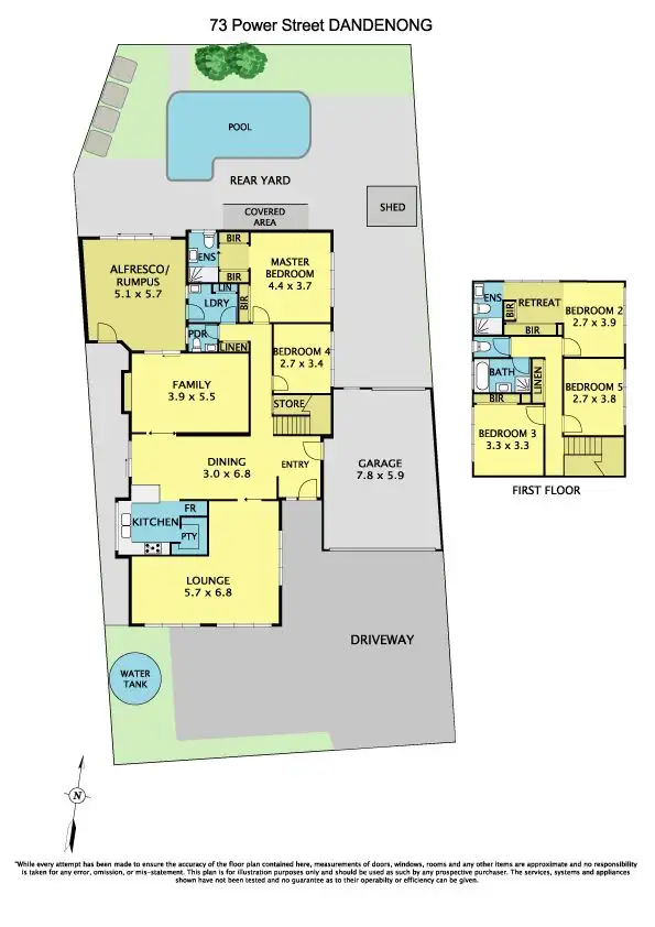 Floorplan of Homely house listing, 73 Power Street, Dandenong VIC 3175