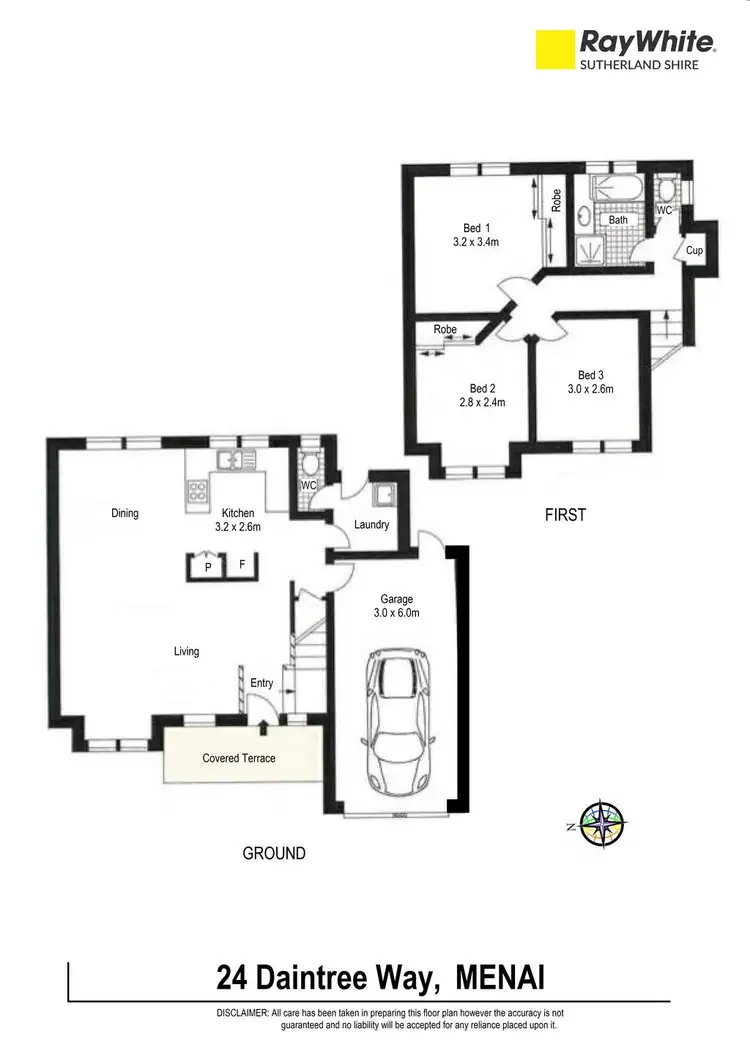 Floorplan of Homely townhouse listing, 24 Daintree Way, Menai NSW 2234