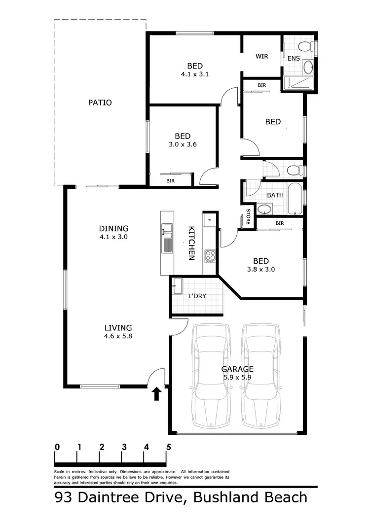 Floorplan of Homely house listing, 93 Daintree Drive, Bushland Beach QLD 4818