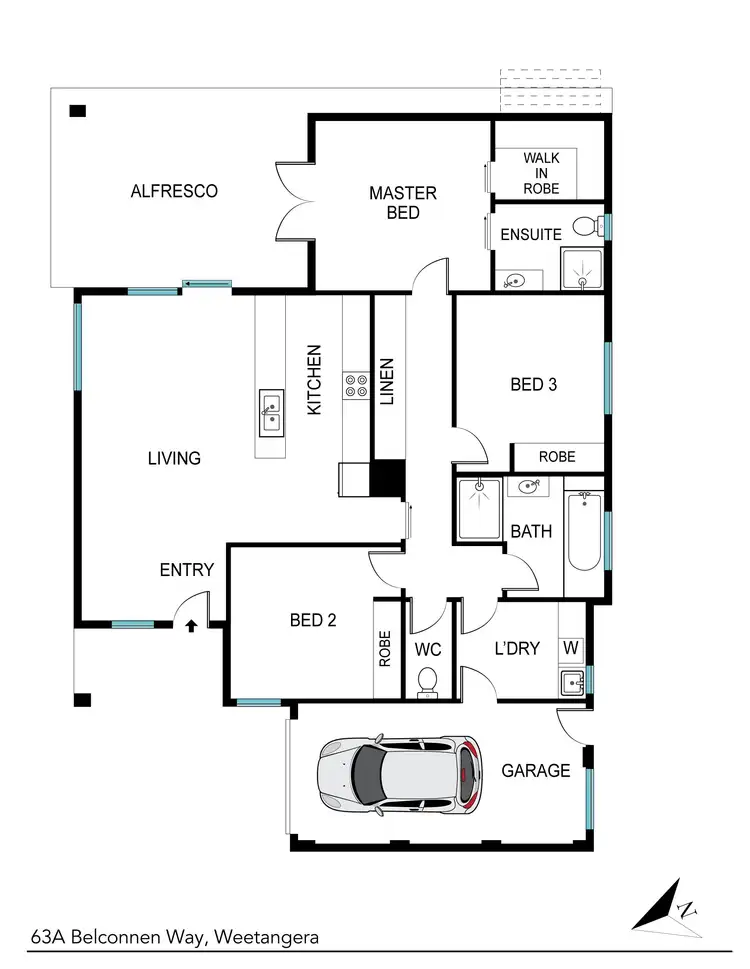 Floorplan of Homely house listing, 63A Belconnen Way, Weetangera ACT 2614