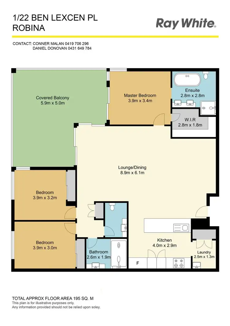 Floorplan of Homely apartment listing, 1/22-24 Ben Lexcen Place, Robina QLD 4226