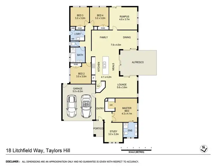 Floorplan of Homely house listing, 18 Litchfield Way, Taylors Hill VIC 3037