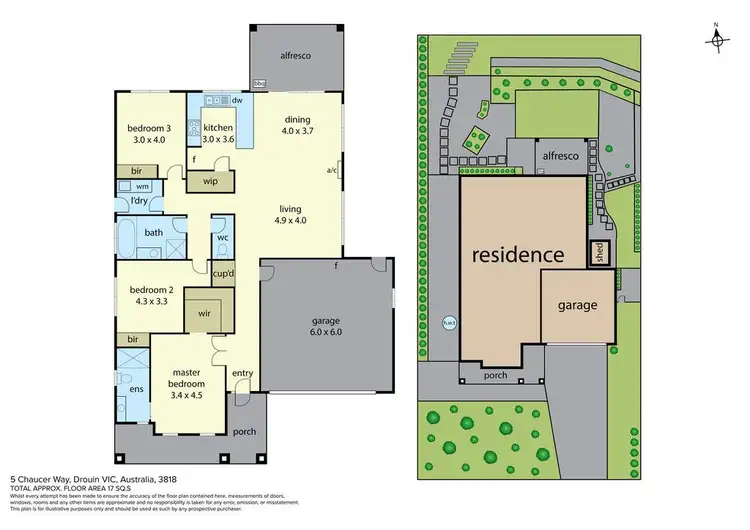 Floorplan of Homely house listing, 5 Chaucer Way, Drouin VIC 3818