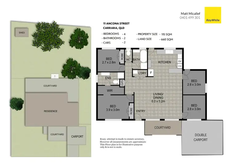 Floorplan of Homely house listing, 11 Ancona Street, Carrara QLD 4211