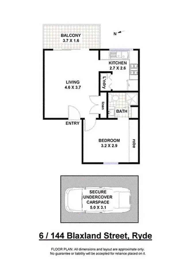Floorplan of Homely apartment listing, 6/144 Blaxland Road, Ryde NSW 2112