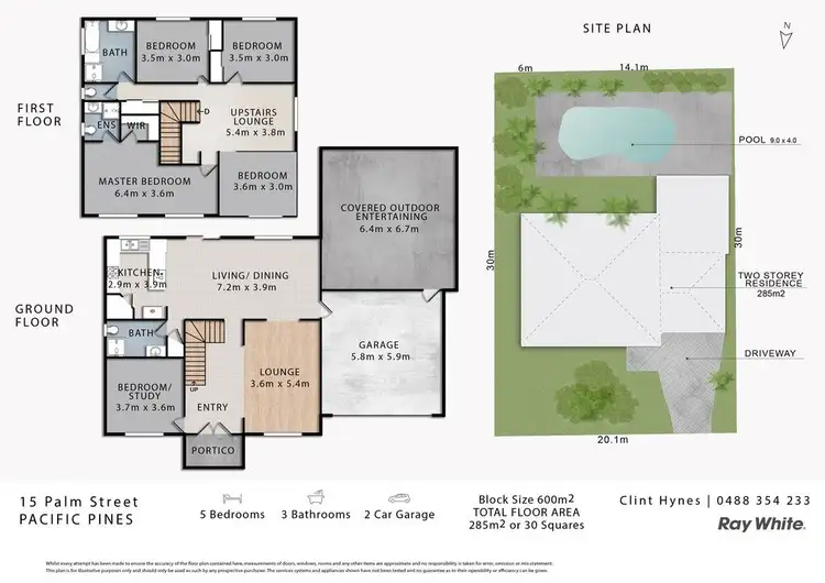 Floorplan of Homely house listing, 15 Palm Street, Pacific Pines QLD 4211