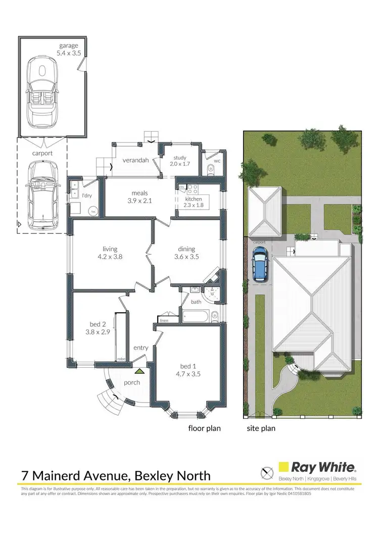 Floorplan of Homely house listing, 7 Mainerd Avenue, Bexley North NSW 2207