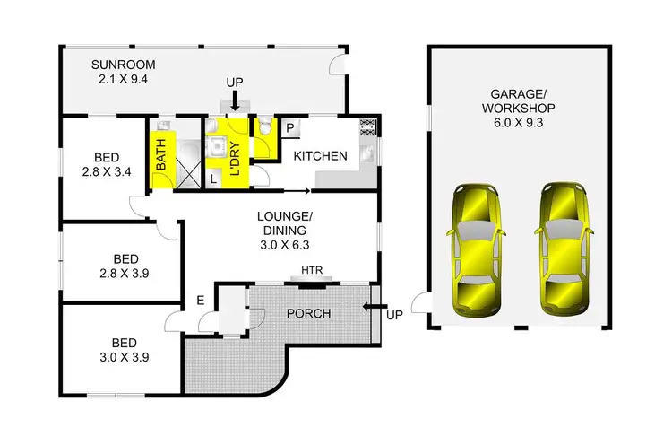 Floorplan of Homely house listing, 4 Quebec Avenue, Corio VIC 3214