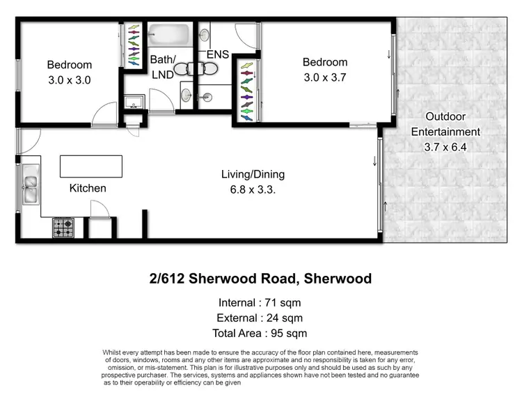 Floorplan of Homely unit listing, 2/612 Sherwood Road, Sherwood QLD 4075