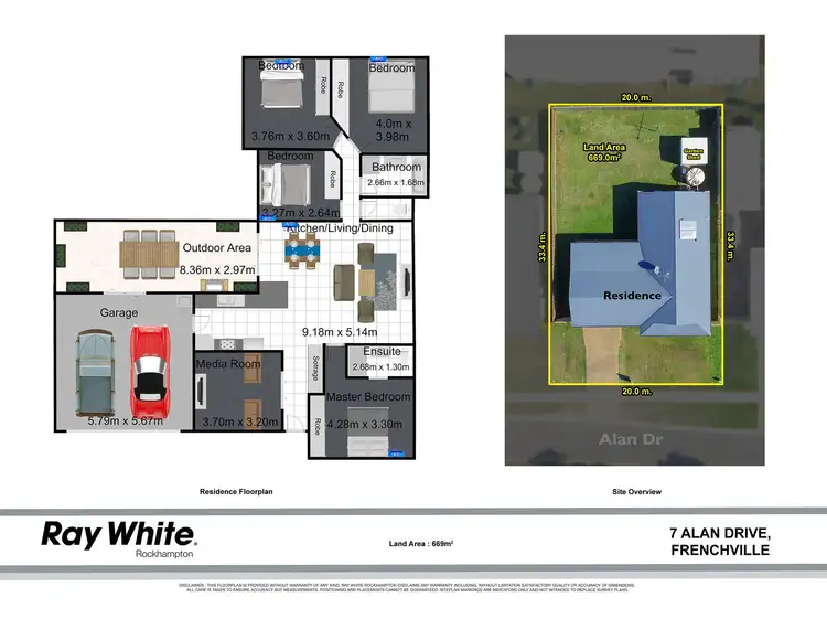 Floorplan of Homely house listing, 7 Alan Drive, Frenchville QLD 4701