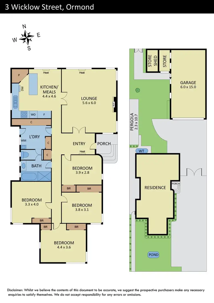 Floorplan of Homely house listing, 3 Wicklow Street, Ormond VIC 3204