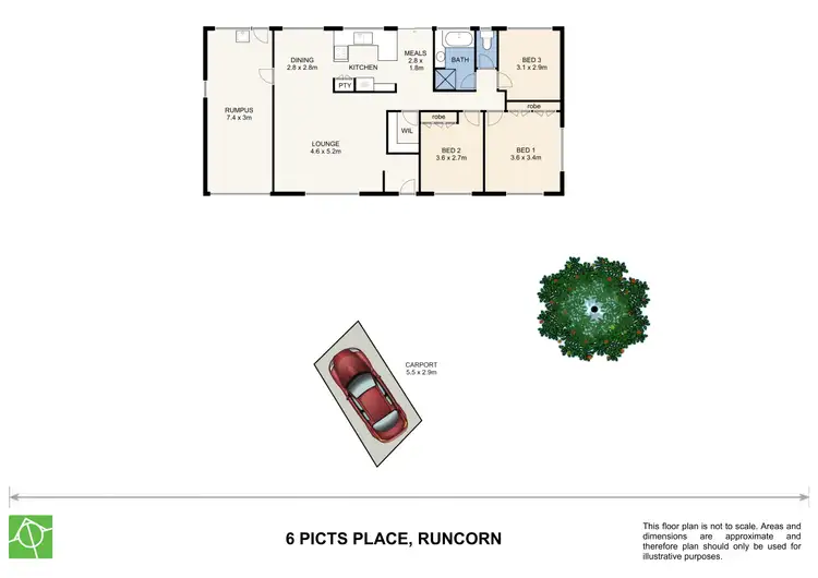 Floorplan of Homely house listing, 6 Picts Place, Runcorn QLD 4113
