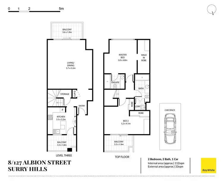 Floorplan of Homely apartment listing, 8/127 Albion Street, Surry Hills NSW 2010