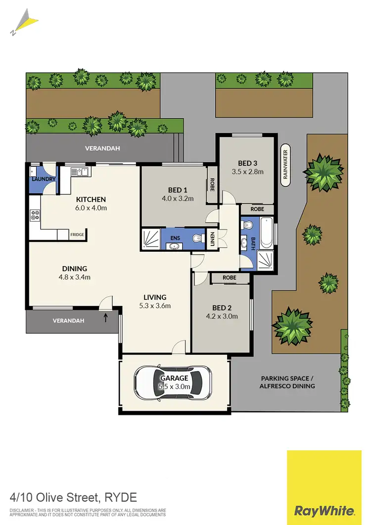 Floorplan of Homely villa listing, 4/10 Olive Street, Ryde NSW 2112