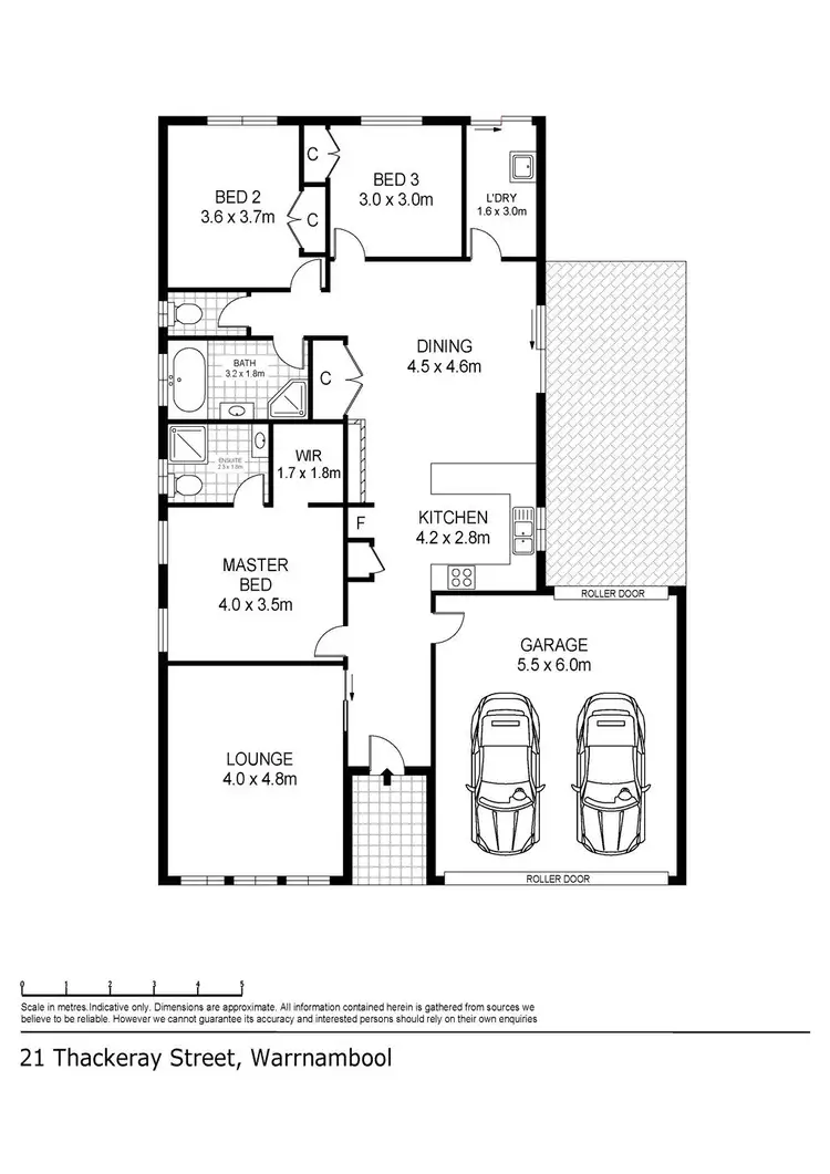 Floorplan of Homely house listing, 21 Thackeray Drive, Warrnambool VIC 3280