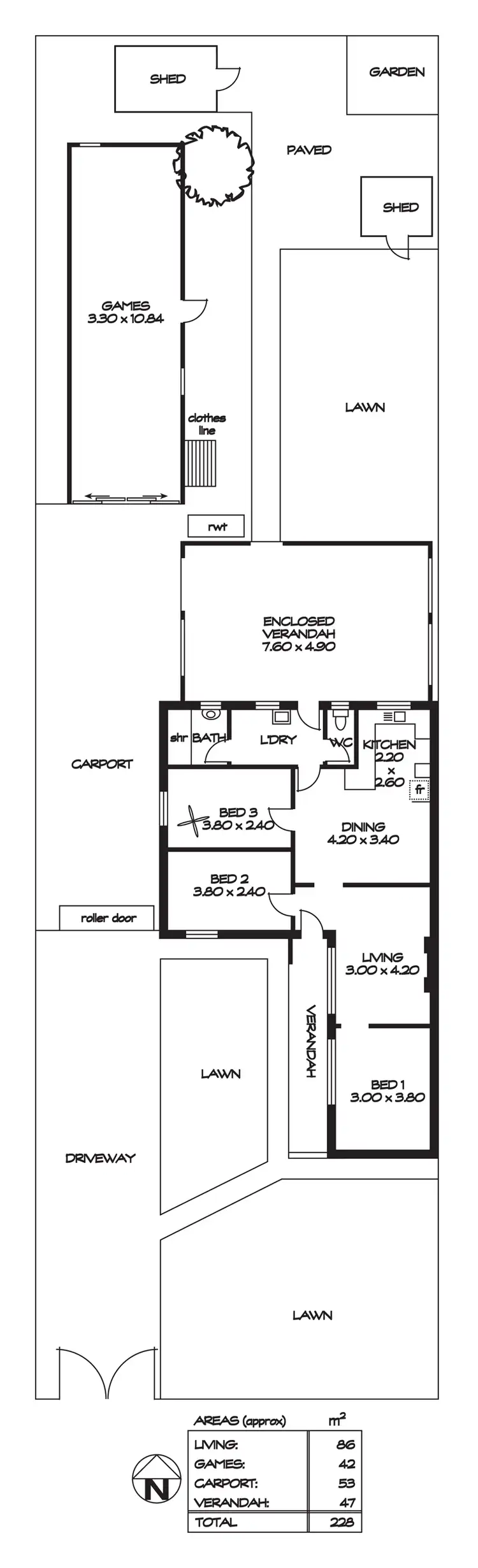 Floorplan of Homely house listing, 8 Baker Street, Enfield SA 5085