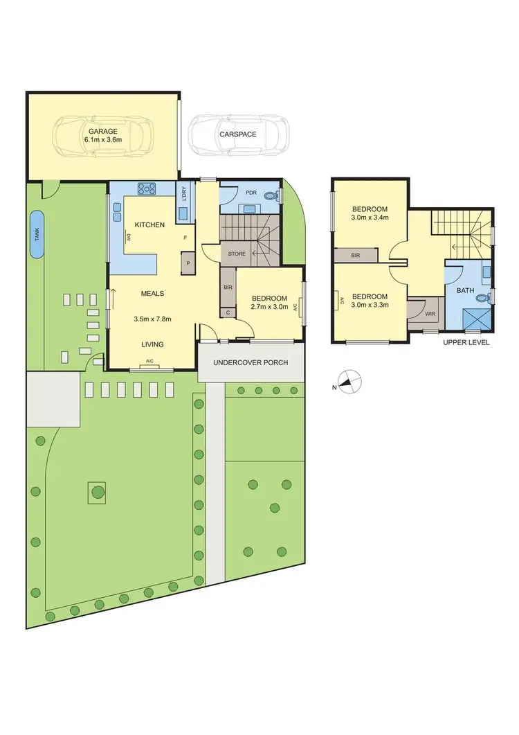 Floorplan of Homely townhouse listing, 1/14 Princess Street, Fawkner VIC 3060