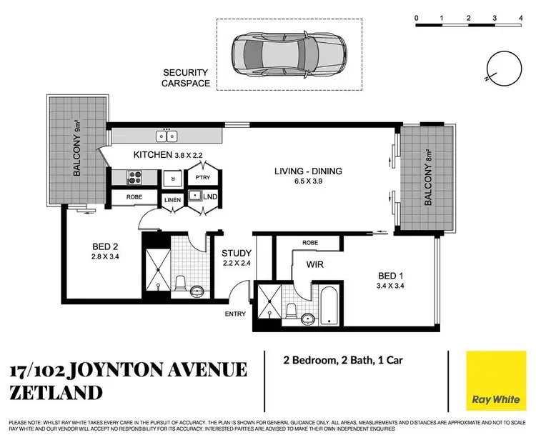 Floorplan of Homely apartment listing, 17/102 Joynton Avenue, Zetland NSW 2017