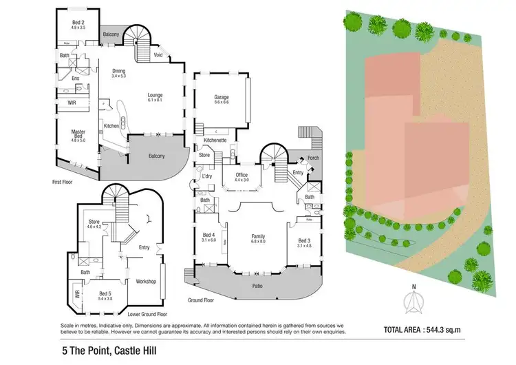 Floorplan of Homely house listing, 5 The Point, Castle Hill QLD 4810