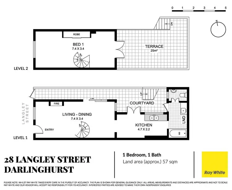 Floorplan of Homely terrace listing, 28 Langley Street, Darlinghurst NSW 2010