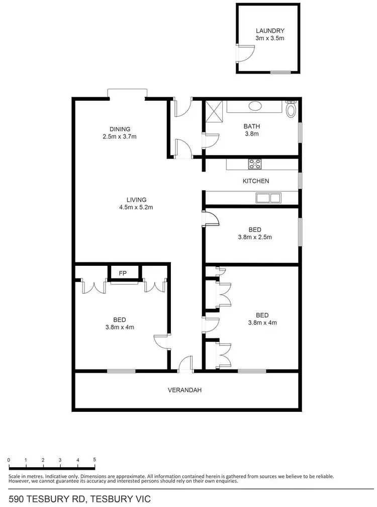 Floorplan of Homely house listing, 590 Tesbury Road, Tesbury VIC 3260
