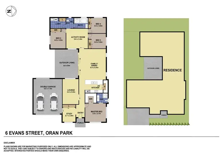 Floorplan of Homely house listing, 6 Evans Street, Oran Park NSW 2570