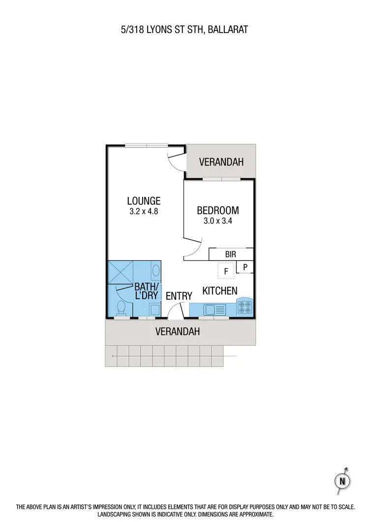 Floorplan of Homely unit listing, 5/318 Lyons Street South, Ballarat Central VIC 3350