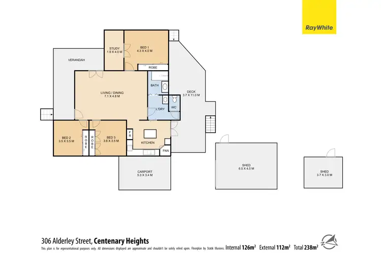 Floorplan of Homely house listing, 306 Alderley Street, Centenary Heights QLD 4350
