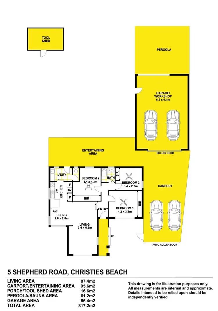 Floorplan of Homely house listing, 5 Shepherd Road, Christies Beach SA 5165