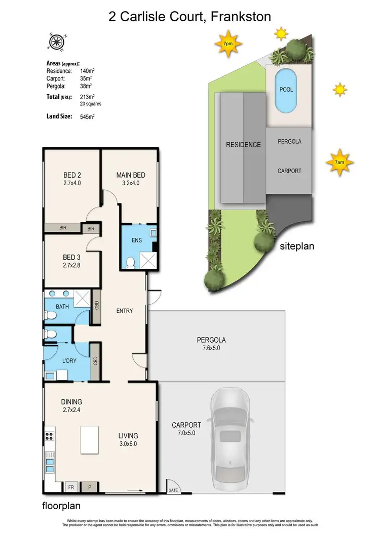 Floorplan of Homely house listing, 2 Carlisle Court, Frankston VIC 3199