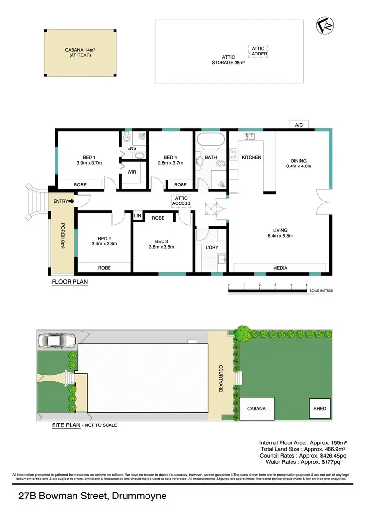 Floorplan of Homely house listing, 27B Bowman Street, Drummoyne NSW 2047