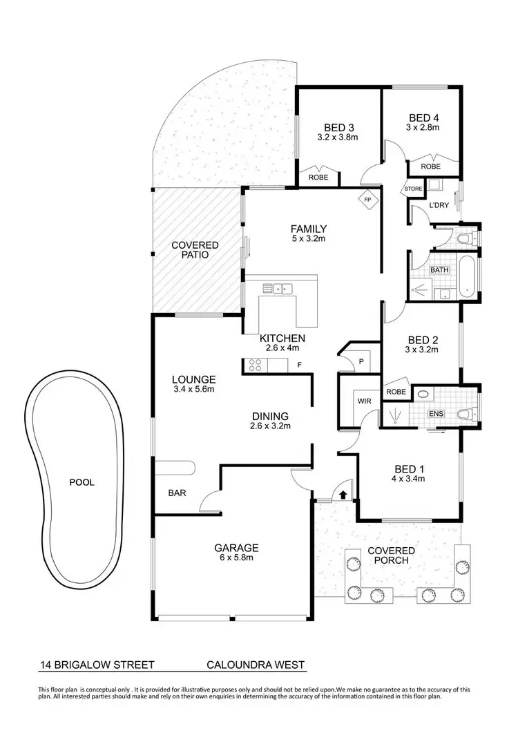 Floorplan of Homely house listing, 14 Brigalow Street, Caloundra West QLD 4551
