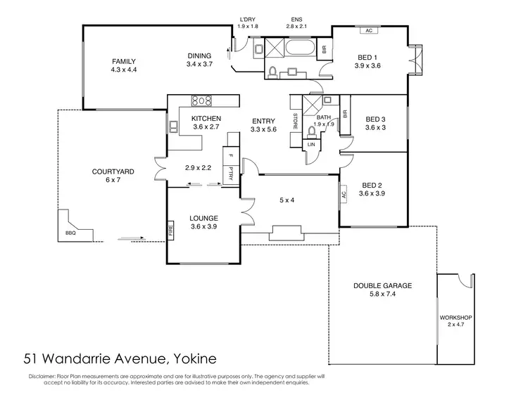 Floorplan of Homely house listing, 51 Wandarrie Avenue, Yokine WA 6060