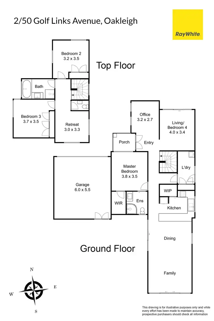 Floorplan of Homely townhouse listing, 2/50 Golf Links Avenue, Oakleigh VIC 3166