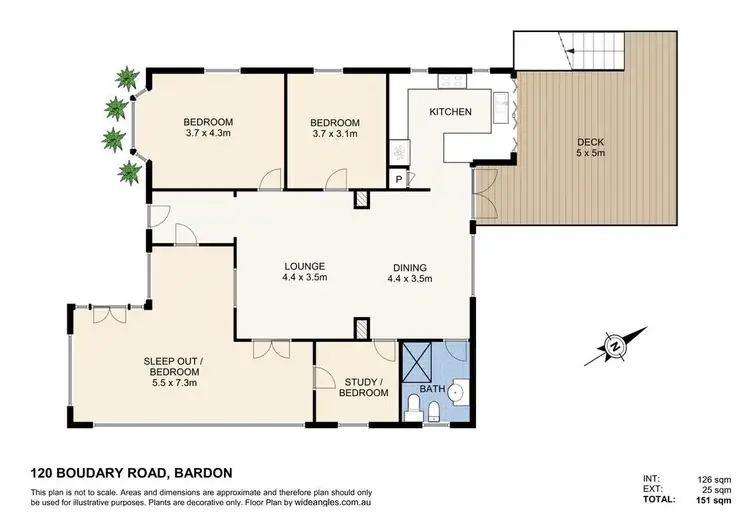 Floorplan of Homely house listing, 120 Boundary Road, Bardon QLD 4065
