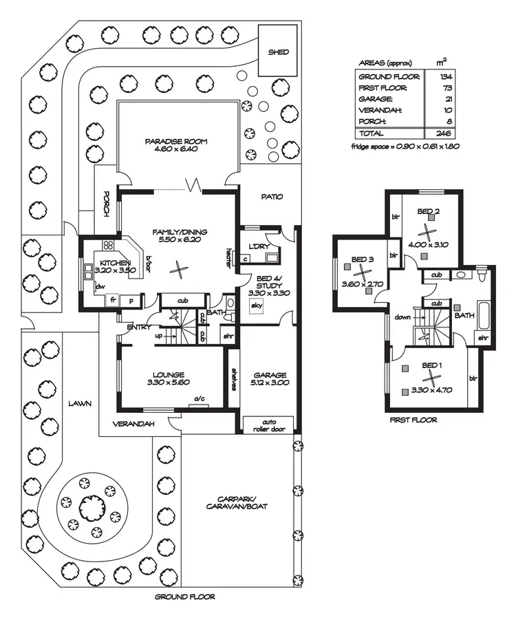 Floorplan of Homely house listing, 1 Kirkby Circuit, Greenacres SA 5086