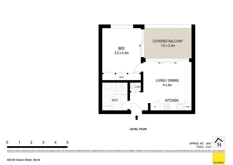 Floorplan of Homely apartment listing, 403/38 Ocean Street, Bondi NSW 2026