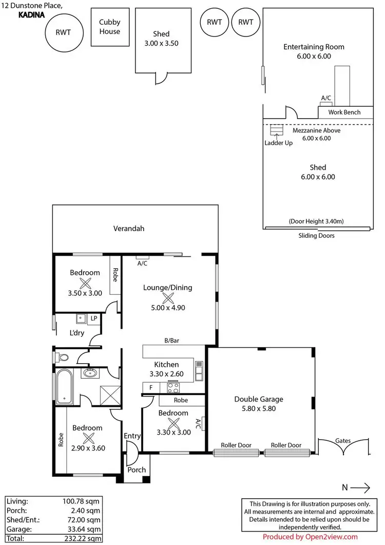 Floorplan of Homely house listing, 12 Dunstone Place, New Town SA 5554