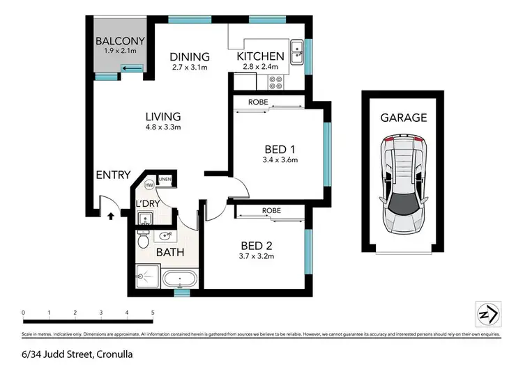 Floorplan of Homely apartment listing, 6/34-36 Judd Street, Cronulla NSW 2230