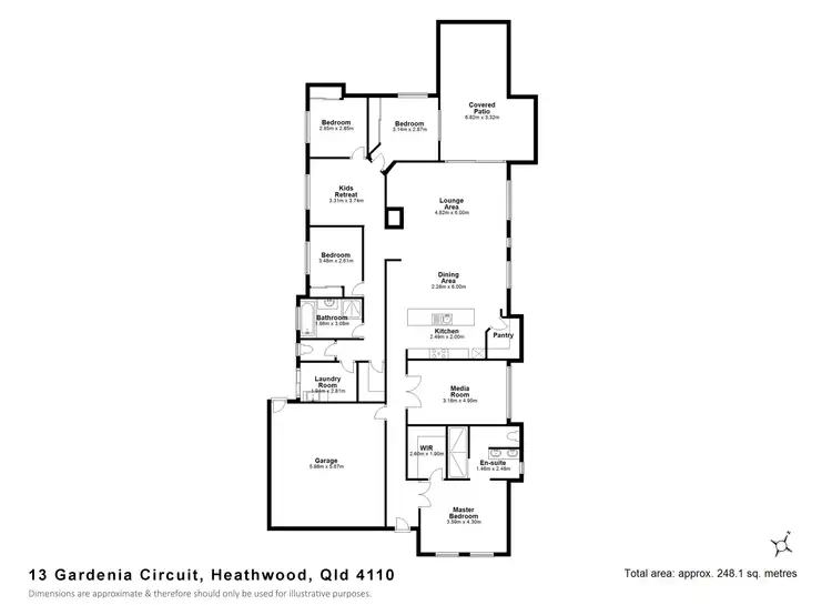 Floorplan of Homely house listing, 13 Gardenia Circuit, Heathwood QLD 4110