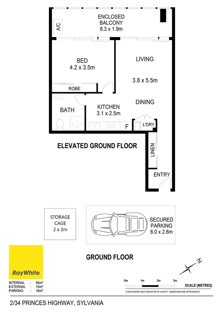 Floorplan of Homely apartment listing, 2/32-36 Princes Highway, Sylvania NSW 2224