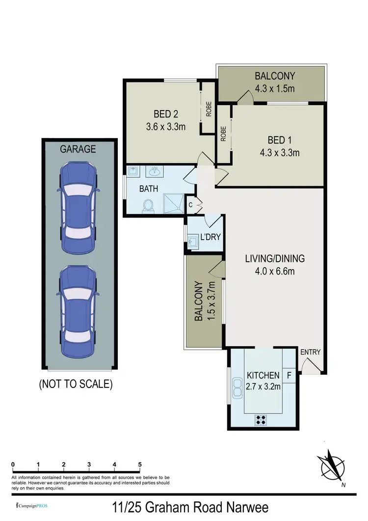 Floorplan of Homely unit listing, 11/25 Graham Road, Narwee NSW 2209