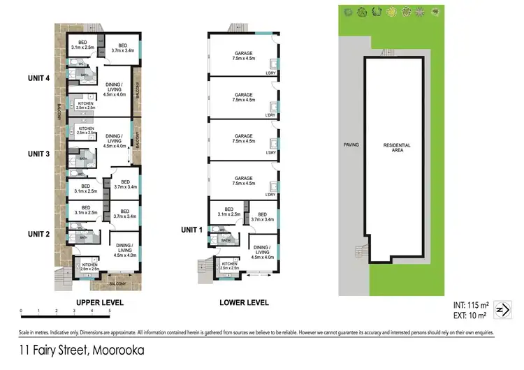 Floorplan of Homely block of units listing, 1-4/11 Fairy Street, Moorooka QLD 4105