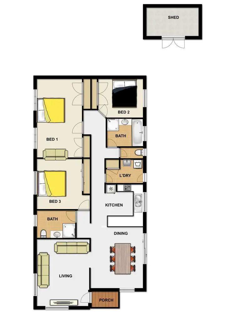 Floorplan of Homely house listing, 96 Buddleia Street, Inala QLD 4077