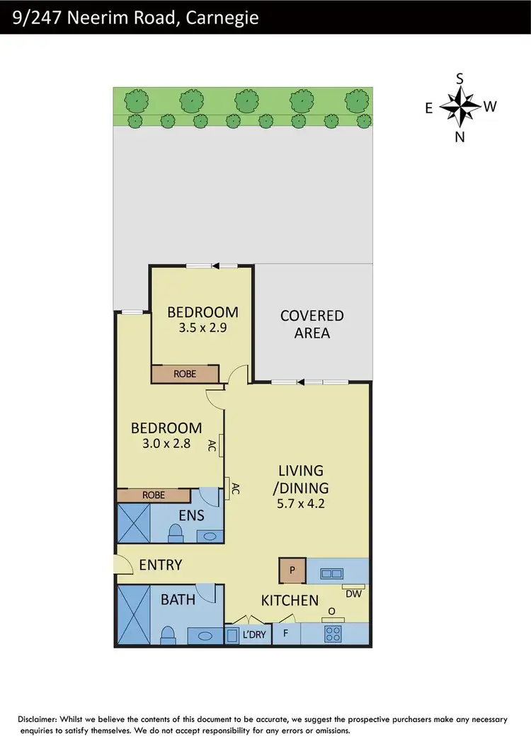 Floorplan of Homely apartment listing, 9/247 Neerim Road, Carnegie VIC 3163