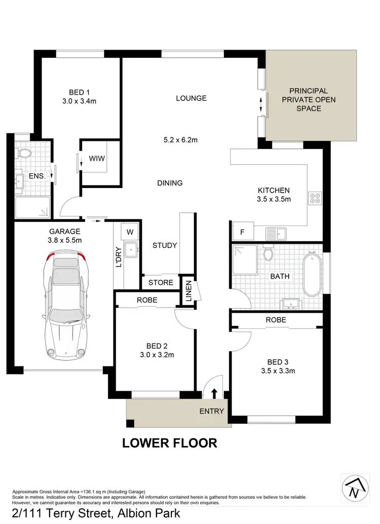 Floorplan of Homely villa listing, 2/111 Terry Street, Albion Park NSW 2527