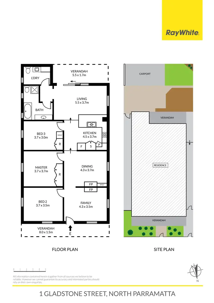Floorplan of Homely house listing, 1 Gladstone Street, North Parramatta NSW 2151